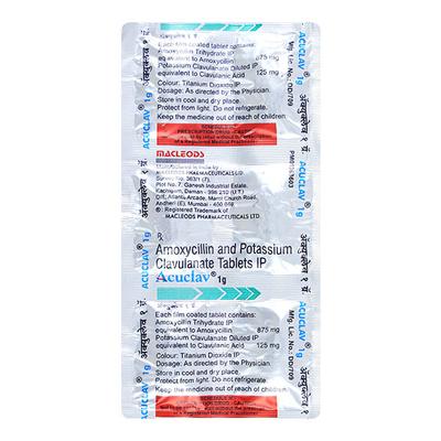 Acuclav 1gm Tablet 6'S - Bacterial Infections-Pen
