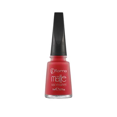 Flormar Matte Nail Enamel M07 Volcanic Red 11 ml - Nail Polish