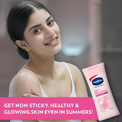 Vaseline Healthy Bright Daily Brightening Body Lotion, For Healthy & Glowing Skin 100 ml - Lotions & Creams