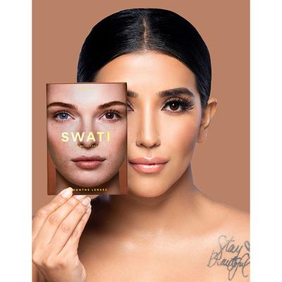 Swati Cosmetics Coloured Lenses Bronze 6 Month Contact Lenses ( - 2.75) 1's - Eyecare Lenses
