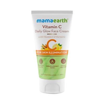 Mamaearth Vitamin C Daily Glow Face Cream With Vitamin C & Turmeric for Skin Illumination 150 gm - Face Moisturizers