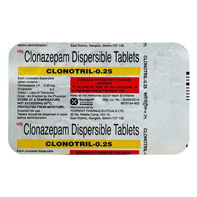Clonotril 0.25mg Tablet 15'S - Anxiety-Anx