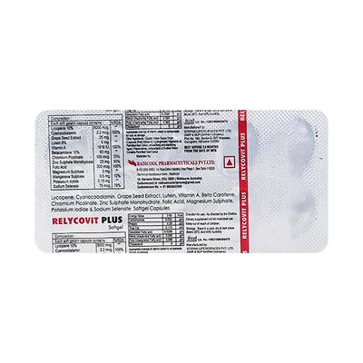 RELYCOVIT PLUS Capsule 10's - Supplements-Ent
