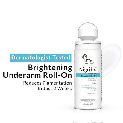 Fixderma Nigrifix Underarm Roll On With 6% AHA, Lactic Acid & 1% Mandelic for Men & Women (60 ml) - Deodorants/Roll-Ons