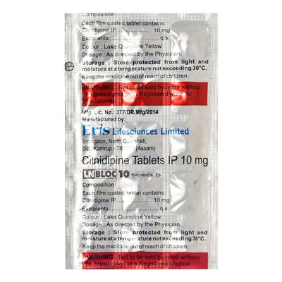 LNBLOC 10 Tablet 15's - Hypertension-Cal