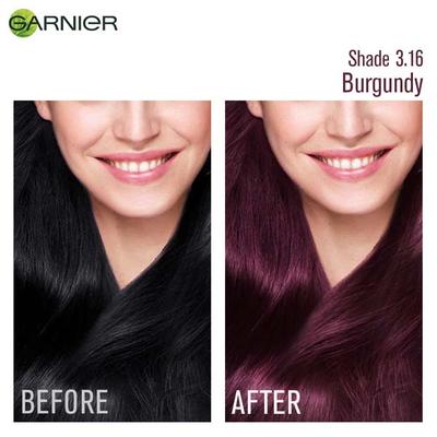 Garnier Color Naturals Creme hair color, Shade 3.16 Burgundy 105.6 gm - Crème