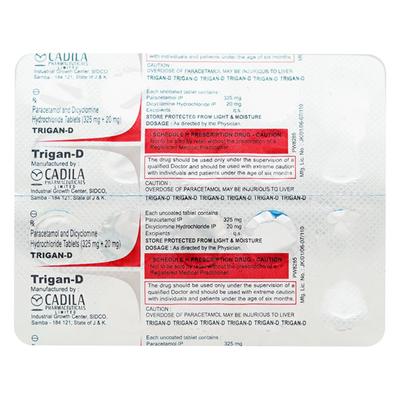 Trigan D Tablet 20'S - Muscle Spasm-Ant