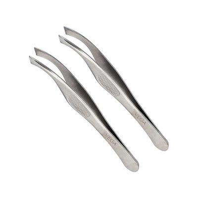 Vega Tweezer - Slant Tip, Silver, (VC2TW-03) 2's - Tweezers