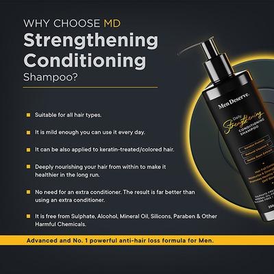 Men Deserve Daily Strengthening Conditioning Shampoo 250 ml - Shampoos