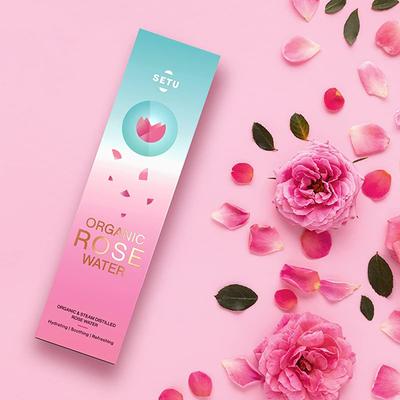 Setu Organic Rose Water/Gulab Jal Spray - Premium Face Mist, Toner for Brighter and Hydrated Skin 100 ml - Toners
