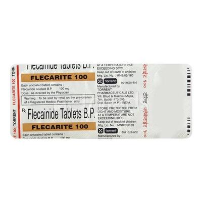 Flecarite 100mg Tablet 10'S - Arrhythmiasis