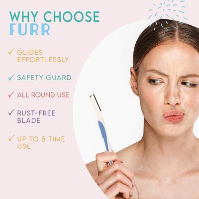 Furr By Pee Safe Face Razor For WomenRazor For Face, Eyebrow, Chin & Upper Lips 1's - Face & Eyebrow Razors