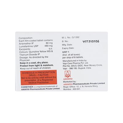 Combither Forte 80/480mg Tablet 6'S - Malarial