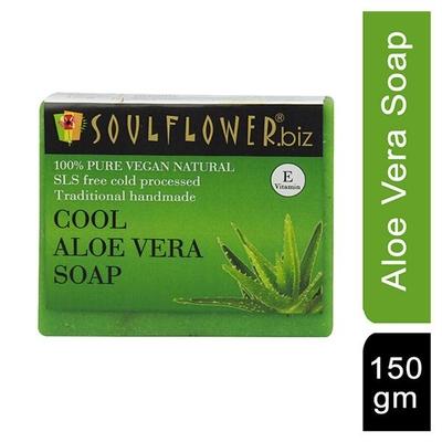 Soulflower Soap - Cool Aloe Vera 150 gm - Soaps