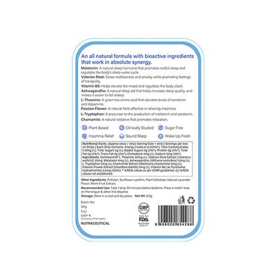 Wellbeing Nutrition Melts Restful Sleep Melatonin 5mg for Deep Sleep, Stress Relief (30 Strips) 1's - Mental Health