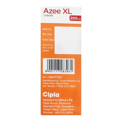 AZEE XL PEPPERMINT & ORANGE FLAVOUR 200mg Liquid 30ml - Bacterial Infections-Mac