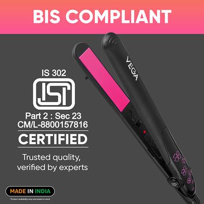 Vega Adore Hair Straightener with Ceramic Coated Plates (VHSH-18) Color 1's - Straighteners