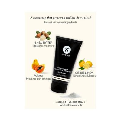 Sugar Cosmetics Bling Leader Illuminating Sunscreen SPF 35 Pa+++ 02 Pink Trippin 50gm - Face Sunscreen