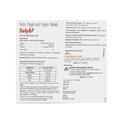 Tolyb Tablet 10'S - Pain relief-Ant