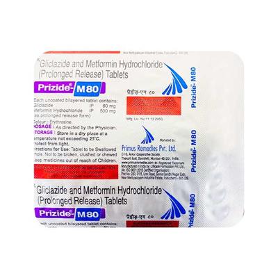 PRIZIDE M 80 Tablet 15's - Diabetes-Ant