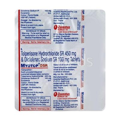 Myotop DSR Tablet 5'S - Muscle Cramps/Spasticity-Mus