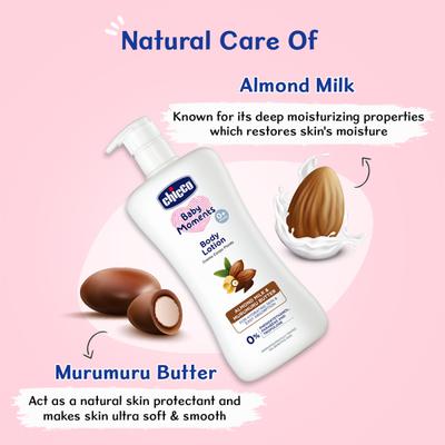 Chicco Baby Moments Body Lotion (0+ Months) - Almond Milk & Murumuru Butter 500 ml - Creams, Lotions & Oils