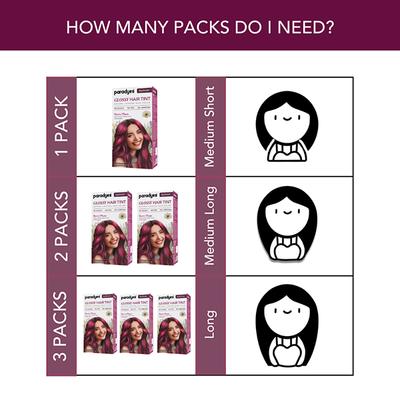 Paradyes Semi-Permanent Berry Plum Glossy Hair Tint, Enriched with Herbal Extracts Red\-Purple 160 gm - Crème