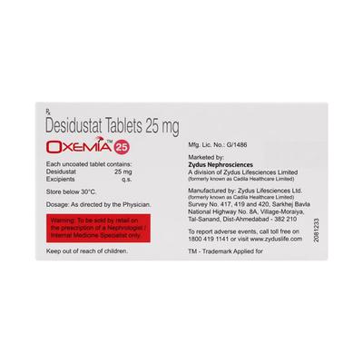 OXEMIA 25 Tablet 6's - Kidney Disease/Stones-Oth
