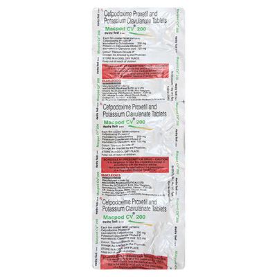 MACPOD CV 200mg Tablet 10's - Bacterial Infections-Cep