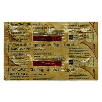 AVAS GOLD 20 Capsule 10's - High Cholesterol-Dys