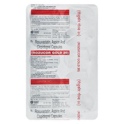 Rozucor Gold 20mg Capsule 10'S - High Cholesterol-Dys