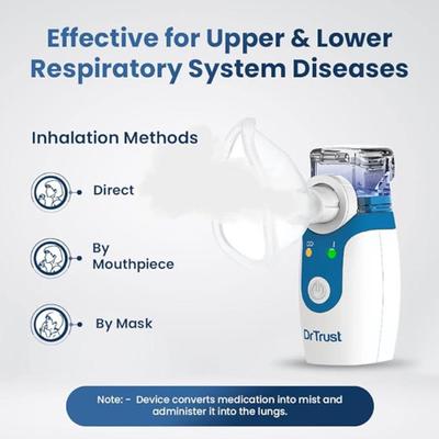 Dr Trust Portable Mesh Nebulizer for Kids and Adults (404) - White - Nebulizer & Vaporizer