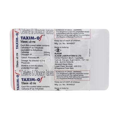 Taxim OF Tablet 10'S - Bacterial Infections-Cep