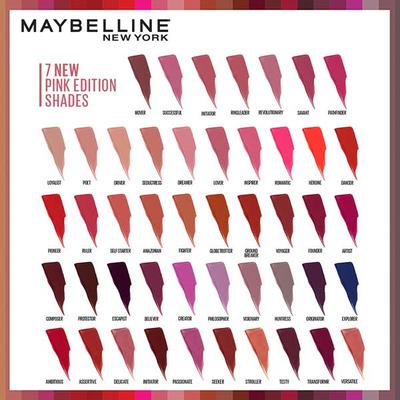 Maybelline New York Super Stay Matte Ink Liquid Lipstick x Pinks Edition, 160 Mover 5 ml - Lipsticks