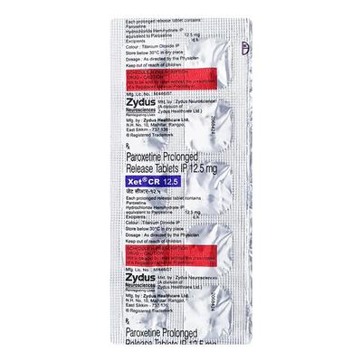 XET CR 12.5mg Tablet 10'S - Depression-Ant
