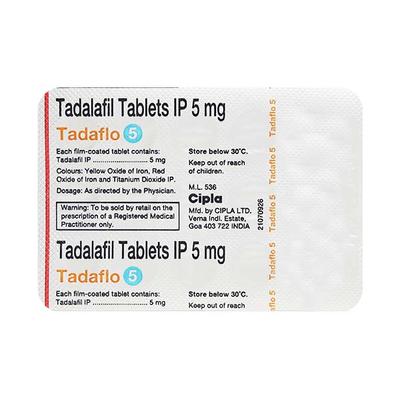 Tadaflo 5mg Tablet 15'S - Impotence/Erectile Dysfunction (Ed)