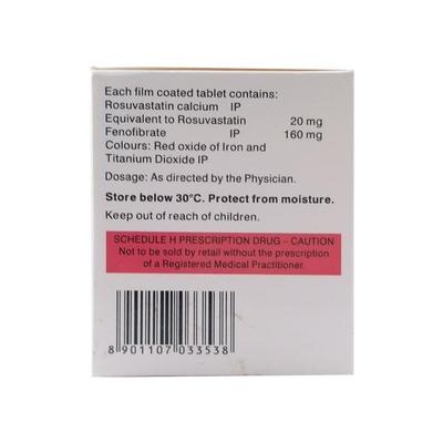 Novastat TG 20mg Tablet 10'S - High Cholesterol-Dys