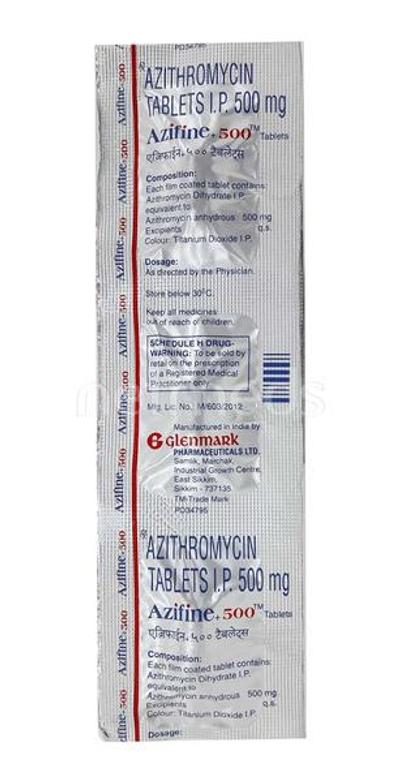 Azifine + 500mg Tablet 5'S - Bacterial Infections-Mac
