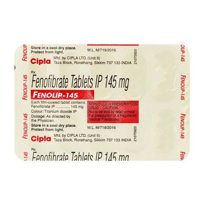 Fenolip 145mg Tablet 10'S - High Cholesterol-Dys