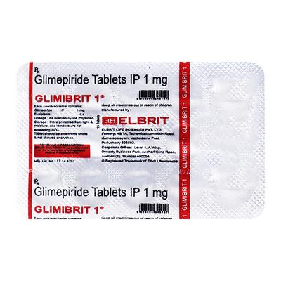 Glimibrit 1mg Tablet 15'S - Diabetes-Ant