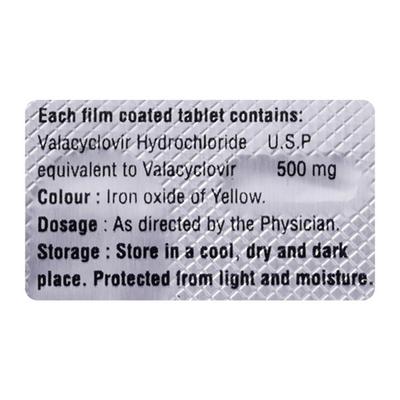 VALKON 500 Tablet 3's - Viral infections-Ant