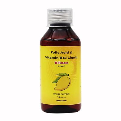 B FOLCIN Mango Flavour SYRUP 100ML - Iron Supplement/Anaemia-Vma