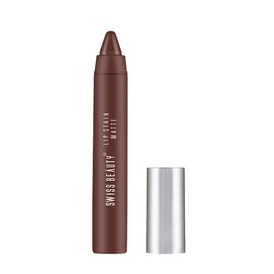 Swiss Beauty Lip Stain Matte Lipstick - (Cafe Mocha) 3.4 gm - Lipsticks