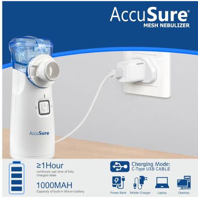 AccuSure Portable Mesh Nebuliser Machine (P02) 1's - Nebulizer & Vaporizer