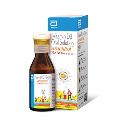 Arachitol Nano Daily 2K IU Sugar Free Oral Solution 150ml - Supplements-Vit