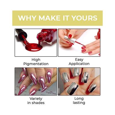 Matt Look Like Mirror Nail Chrome, NP-05-B-Gold 12ml - Nail Polish