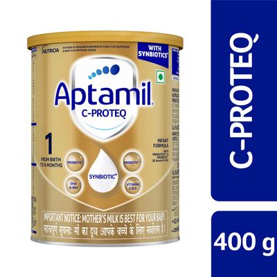 Aptamil C-ProteQ Infant Formula for babies with synbiotics (Tin) (From Birth to 6 months) 400 g - Baby And Infant Supplements