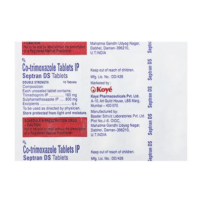 SEPTRAN DS TABLET 10'S - Bacterial Infections-Sul
