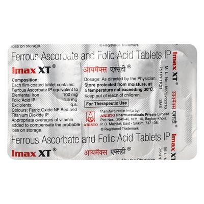 Imax XT Tablet 10'S - Iron Supplement/Anaemia-Vma