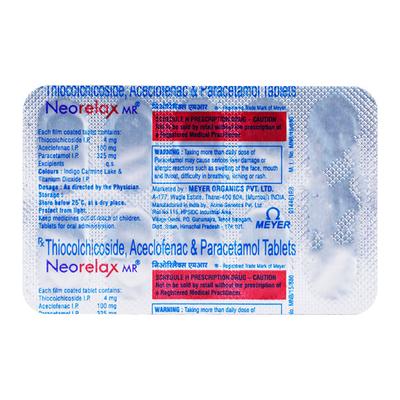 Neorelax MR 4mg Tablet 10'S - Pain relief-Nsa